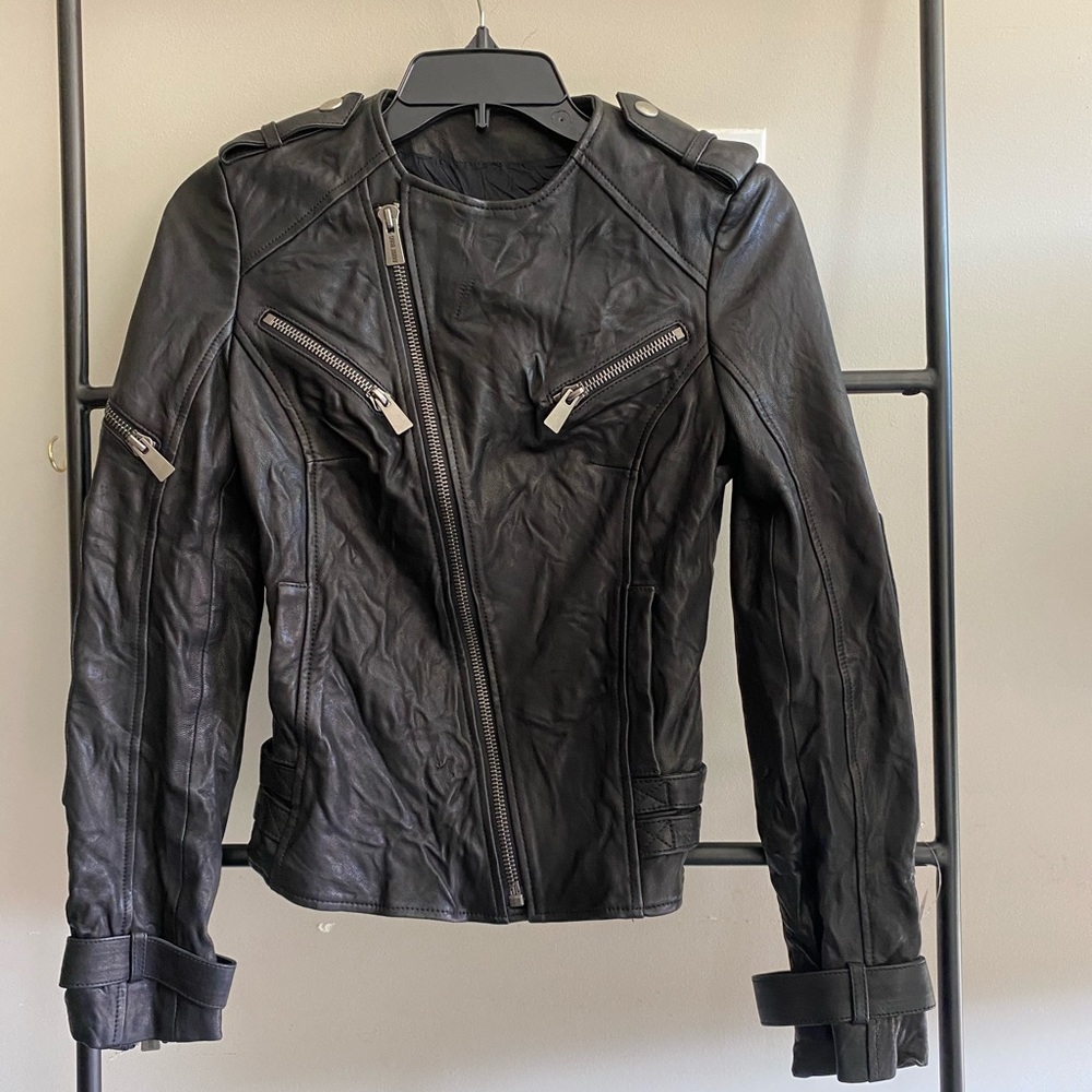 Anine Bing Leather Jacket, Brand New, XS